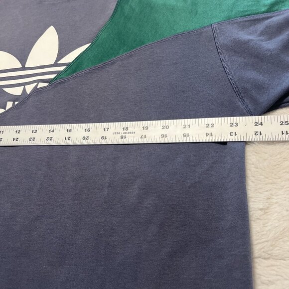 Adidas Originals M Trefoil Bold Club Spliced Tricolor Tee Blue Green Red Shirt - Picture 5 of 13